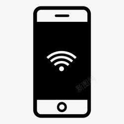 wifi版智能手机接收wi-fi图标高清图片
