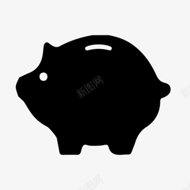 投资存钱罐储蓄猪图标图标