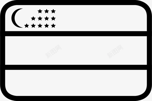 荣誉飘带乌兹别克斯坦国旗国家象征民族自豪感图标图标