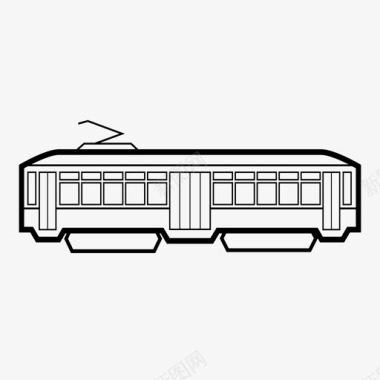 公共矢量有轨电车铁路地铁图标图标