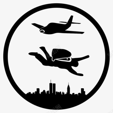 跳伞运动员图标图标