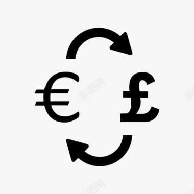 外汇货币兑换英镑货币图标图标