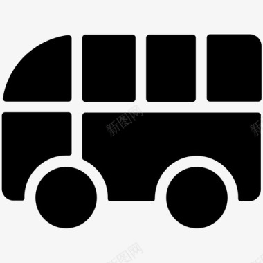 送货卡车巴士送货车运输图标图标