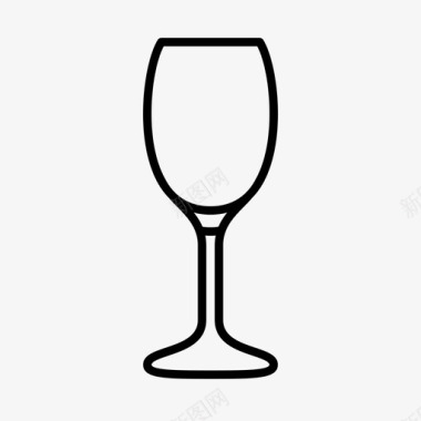 浪漫白葡萄酒杯玻璃器皿浪漫图标图标