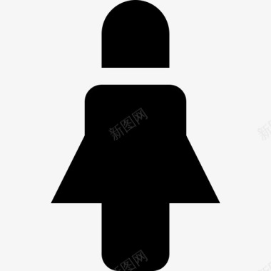 道路女性性洗手间标志图标图标