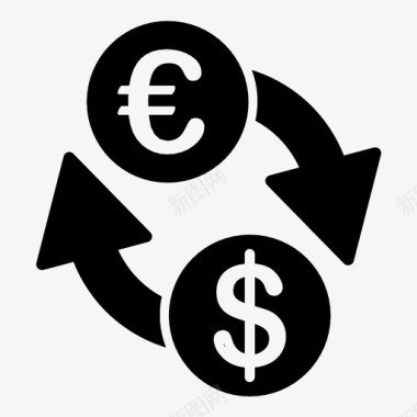 外汇货币兑换交易支付图标图标
