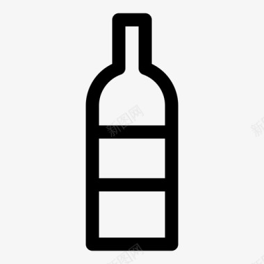 瓶伏特加烈酒图标图标