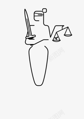 环境法正义女神自由图标图标