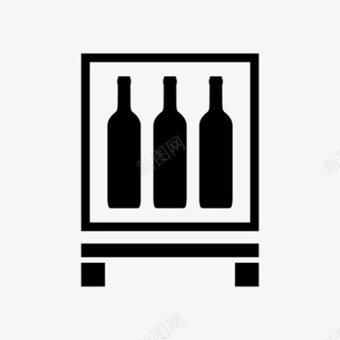 葡萄酒葡萄酒俱乐部装瓶图标图标