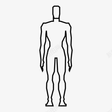男长肌肉图标图标