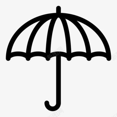 雨伞水滴干燥图标图标