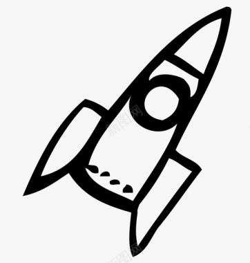 火箭宇宙飞船太空旅行图标图标