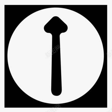 禁止直行和右转直行道路信号灯环形交叉口图标图标