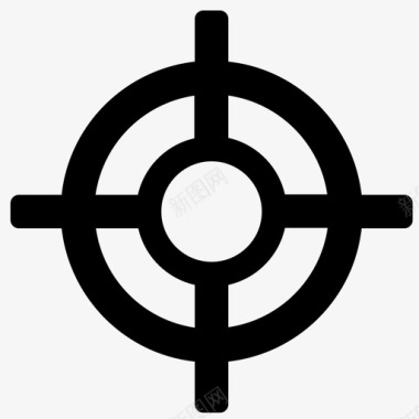 定位标志十字准线瞄准靶心图标图标