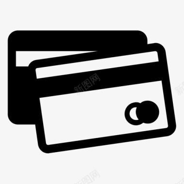 借记卡信用卡刷卡支付图标图标