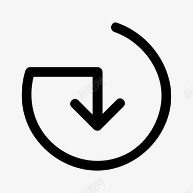 向左旋转导航大纲图标图标