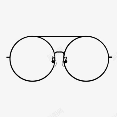 韩国复古眼镜复古视图图标图标