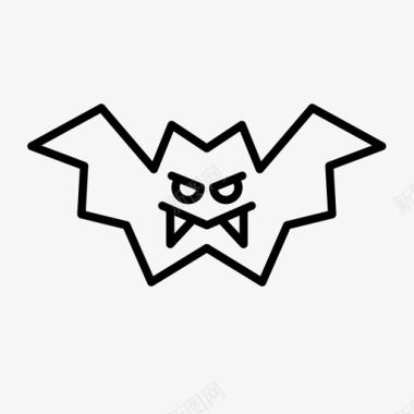 吸血鬼蝙蝠飞行万圣节图标图标