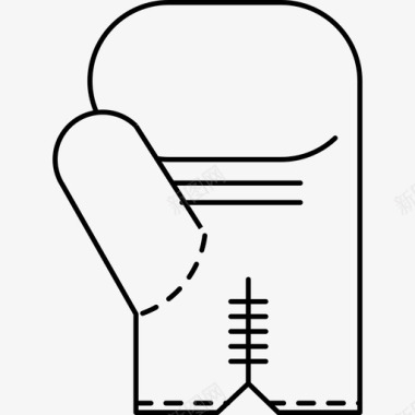 矢量民族风手套厨房用具工具和用具运动挑战中风图标图标