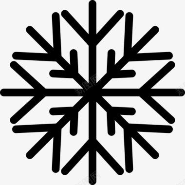 雪花装饰冰晶图标图标