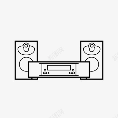 立体标志立体声系统扬声器音响系统图标图标