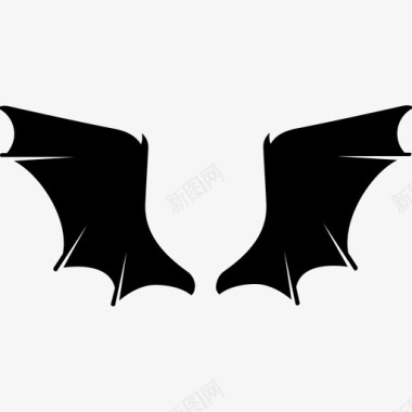 翅膀蝙蝠翅膀夜行动物飞行图标图标