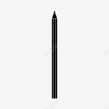 矢量学习用品笔袋采购产品铅笔写作木制铅笔图标图标
