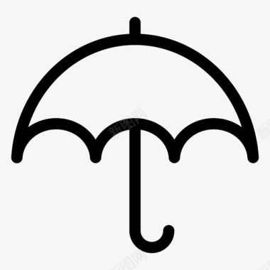 雨伞防雨遮雨图标图标