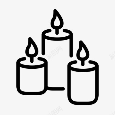 蜡烛蜡烛教堂圣火图标图标