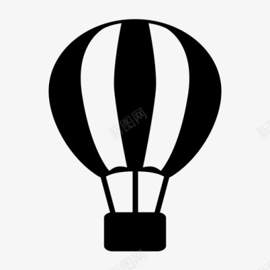 漂浮气球热气球漂浮飞行图标图标