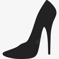 高脚尖女士鞋高跟鞋配件时尚图标高清图片