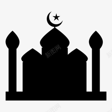 赞清真寺宗教拉姆赞图标图标