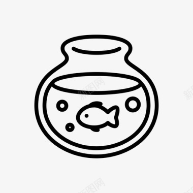 自然鱼缸大海宠物图标图标
