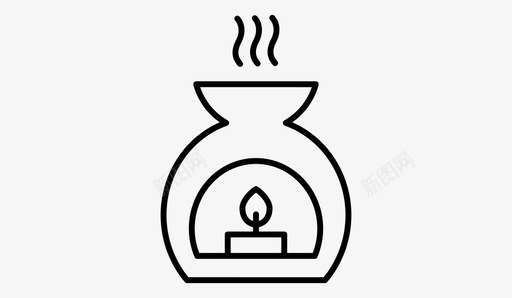 蜡烛香薰灯健康蜡暖器图标图标