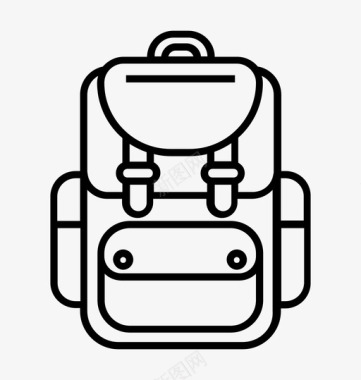 便利背包背包旅行徒步旅行图标图标