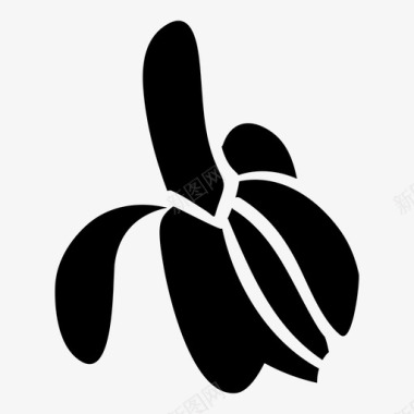 香蕉素描植物图标图标