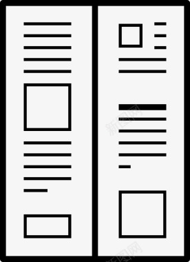 人像摄影杂志版面小册子页面图标图标