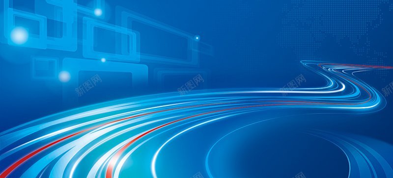 电子产品家电促销蓝色光线几何科技开心海报banne背景