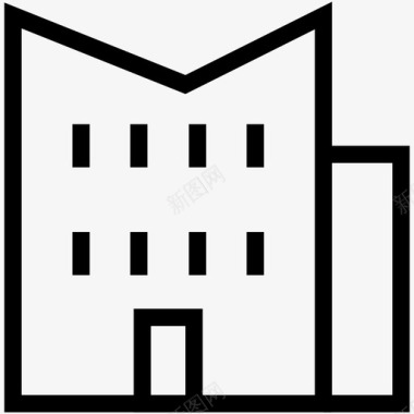 建筑与城市建筑商业建筑房地产图标图标