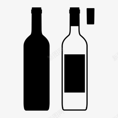 葡萄酒包装瓶盖图标图标