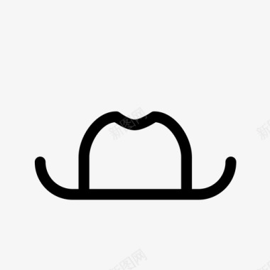 牛仔帽太阳帽头饰图标图标