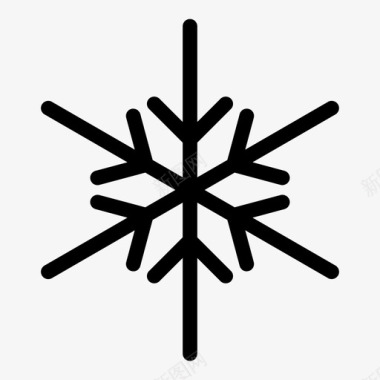 雪花白色圣诞节独特图标图标