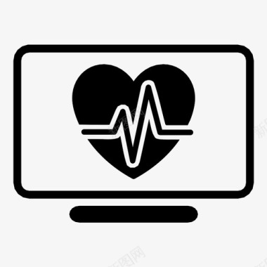 心脏监护仪心脏监护仪心率心跳图标图标