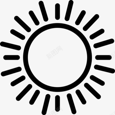 晴天太阳太阳阳光温度图标图标