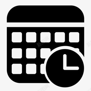 移动界面日期和时间日历事件图标图标