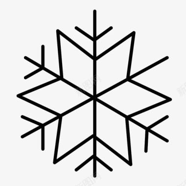 降雪雪花天气独特图标图标
