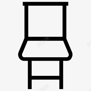 小木椅椅子办公椅办公家具图标图标