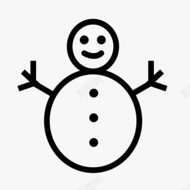 冬天的雪人雪人乐趣快乐图标图标