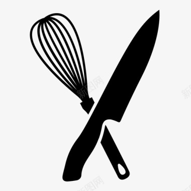 厨师采购产品刀和搅拌器刀和搅拌器器具图标图标