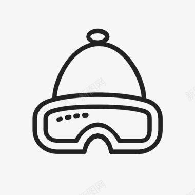 雪地护目镜谷歌眼镜滑雪服图标图标